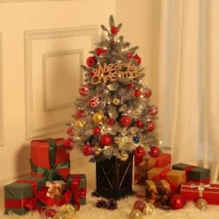 3 Ft Pre-Lit Christmas Tree, Artificial Christmas Trees W/Base, Xmas Trees W/78 LED Lights, Battery Operated&Timer Function, Christmas Decoration -Northlight Sale Store GUEST 2b8070d8 5664 4645 adaf ef183e65e338