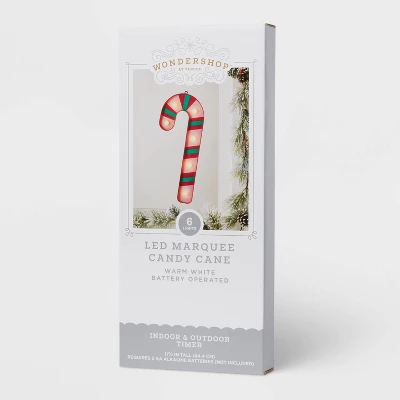 LED Marquee Candy Cane Christmas Novelty Silhouette Light - Wondershop™ 3 LED Marquee Candy Cane Christmas Novelty Silhouette Light - Wondershop™ - Image 3