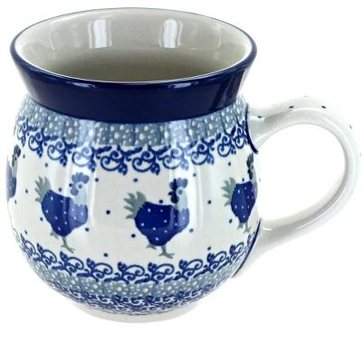 Blue Rose Polish Pottery Ceramika Artystyczna Bubble Mug 5 Blue Rose Polish Pottery Ceramika Artystyczna Bubble Mug - Image 5