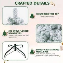 Costway 4.5ft Pre-Lit Premium Snow Flocked Hinged Artificial Christmas Tree W/150 Lights 16 Costway 4.5ft Pre-Lit Premium Snow Flocked Hinged Artificial Christmas Tree W/150 Lights -Northlight Sale Store GUEST 2c0010aa f600 44ea a5fd a85952d28f9a