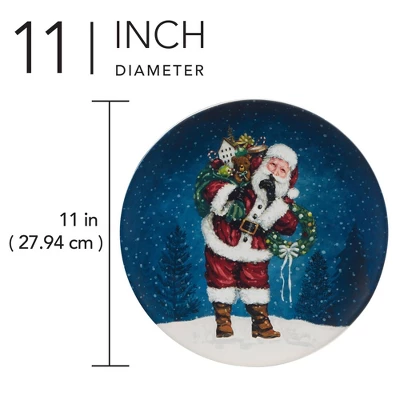 Certified International Set Of 4 Santa's Secret Dinner Plates 2 Certified International Set Of 4 Santa's Secret Dinner Plates - Image 2