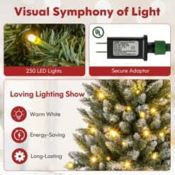 Costway 6FT/9FT Pre-Lit Christmas Tree Hinged Slim Pencil Xmas With 250/500 LED Lights 16 Costway 6FT/9FT Pre-Lit Christmas Tree Hinged Slim Pencil Xmas With 250/500 LED Lights -Northlight Sale Store GUEST 2d9dcfb5 cd03 40f6 bfb6 b98883b75f48