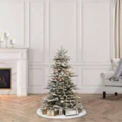 4.5ft Puleo Pre-Lit Flocked Slim Aspen Fir Artificial Christmas Tree Clear Lights: Indoor Small Flocked Fir, Metal Base 5 4.5ft Puleo Pre-Lit Flocked Slim Aspen Fir Artificial Christmas Tree Clear Lights: Indoor Small Flocked Fir, Metal Base -Northlight Sale Store GUEST 2e2c621d 6058 4505 9edc 5e6ec3a15b71