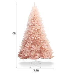 Costway 6ft/7ft Pink Christmas Tree Hinged Full Fir Tree Metal Season 11 Costway 6ft/7ft Pink Christmas Tree Hinged Full Fir Tree Metal Season -Northlight Sale Store GUEST 2e5ddb35 a0eb 407e 9de1 43fa879fb337