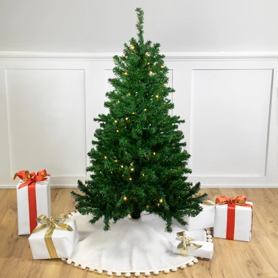 Northlight Pre-Lit Medium Mixed Classic Pine Artificial Christmas Tree - 4' - Warm Clear LED Lights 1 Northlight Pre-Lit Medium Mixed Classic Pine Artificial Christmas Tree - 4' - Warm Clear LED Lights