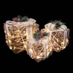 Northlight LED Lighted Gift Boxes With Pine And Berries Christmas Decorations - 9.75" - Set Of 3 8 Northlight LED Lighted Gift Boxes With Pine And Berries Christmas Decorations - 9.75" - Set Of 3 -Northlight Sale Store GUEST 2fb16e22 214c 42dc 93c1 c5ac6cafa8c7