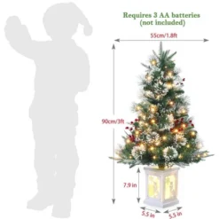 3FT Pre Lit Premium Potted Flocked Arctic Fir Christmas Tree , Artificial Mini Pre Lit Xmas Tree Christmas Decoration Snowman White Base 10 3FT Pre Lit Premium Potted Flocked Arctic Fir Christmas Tree , Artificial Mini Pre Lit Xmas Tree Christmas Decoration Snowman White Base -Northlight Sale Store GUEST 324cb493 5fba 4b13 b485 cf865d6935f3