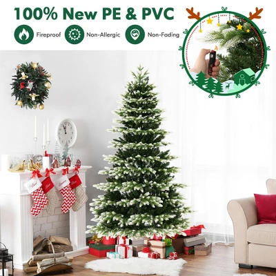 Costway 7 FT Pre-Lit Christmas Tree 3 Modes Hinged With Quick Power Connector & 500 Lights 7 Costway 7 FT Pre-Lit Christmas Tree 3 Modes Hinged With Quick Power Connector & 500 Lights - Image 7