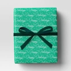 18' Christmas Fabric Ribbon Green Velvet - Wondershopâ˘