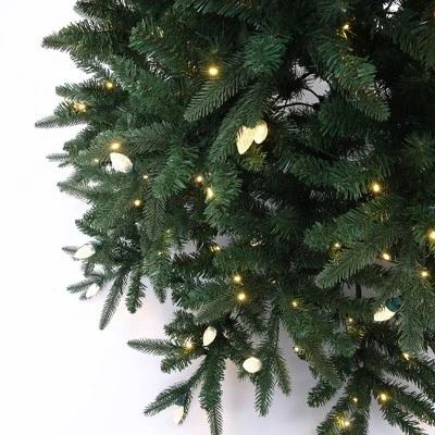 LuxenHome 7.5Ft Pre-Lit Green Slender Artificial Fir Christmas Tree With Metal Stand 10 LuxenHome 7.5Ft Pre-Lit Green Slender Artificial Fir Christmas Tree With Metal Stand - Image 10