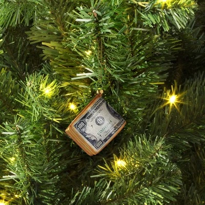 Christmas Glass Roll Of Bills Ornament - Wondershop™ 1 Christmas Glass Roll Of Bills Ornament - Wondershop™