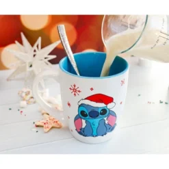 Silver Buffalo Disney Lilo & Stitch Santa Hat Jumbo Curved Ceramic Latte Mug | Holds 25 Ounces -Northlight Sale Store GUEST 348772df 995e 4866 8eed 94585c3c02f4