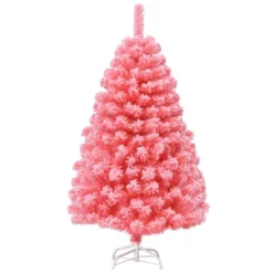 Costway 4.5/6.5/7.5 Ft Snow Flocked Hinged Artificial Christmas Tree W/ Metal Stand Pink -Northlight Sale Store GUEST 352008c3 41b8 4e1a 9be9 389ce8bafd28