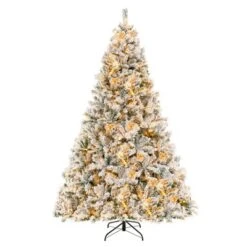 Costway 6 FT/7FT/8FT Pre-Lit Christmas Tree 3-Minute Quick Shape Flocked Decor With 300/450/600 LED Lights 23 Costway 6 FT/7FT/8FT Pre-Lit Christmas Tree 3-Minute Quick Shape Flocked Decor With 300/450/600 LED Lights -Northlight Sale Store GUEST 35cfb05c 474c 4274 ab43 7113f8cc0757