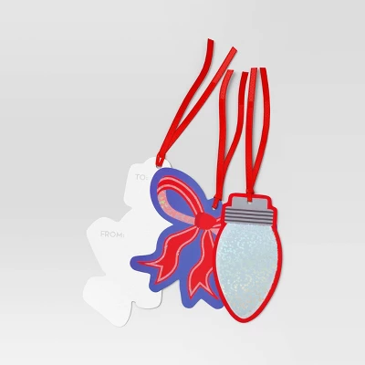 50ct Christmas Tie-On Gift Tags Cheerful Prints - Wondershop™ 2 50ct Christmas Tie-On Gift Tags Cheerful Prints - Wondershop™ - Image 2