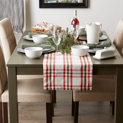 Design Imports Christmas Nutcracker Plaid Table Runner, Red/Green, 14X108" 5 Design Imports Christmas Nutcracker Plaid Table Runner, Red/Green, 14X108" - Image 5