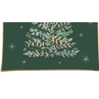 Gallerie II Emerald Christmas Tree Slump Glass Platter 2 Gallerie II Emerald Christmas Tree Slump Glass Platter - Image 2