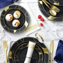 Chateau Fine Tableware 252-Piece White And Gold Plates, Napkins, Party Supplies, Dinnerware For Adults (36 Sets) 8 Chateau Fine Tableware 252-Piece White And Gold Plates, Napkins, Party Supplies, Dinnerware For Adults (36 Sets) -Northlight Sale Store GUEST 3a267e09 64eb 4a0e 8a3b f093bae3d203
