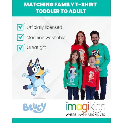 Bluey Christmas Matching Family Long Sleeve T-Shirt Toddler 4 Bluey Christmas Matching Family Long Sleeve T-Shirt Toddler - Image 4