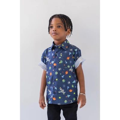 Disney Pixar Hawaiian Button Down Dress Shirt 1 Disney Pixar Hawaiian Button Down Dress Shirt