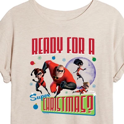 Women's - Disney - Ready For A Super Christmas Oversized Graphic T-Shirt 1 Women's - Disney - Ready For A Super Christmas Oversized Graphic T-Shirt