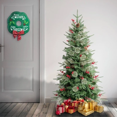 National Tree Company First Traditions Unlit Virginia Pine Artificial Christmas Tree With Berries & Pinecones 1 National Tree Company First Traditions Unlit Virginia Pine Artificial Christmas Tree With Berries & Pinecones
