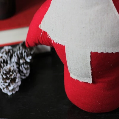 Northlight Plush Pine Tree Christmas Decoration - 15" - Red And White 3 Northlight Plush Pine Tree Christmas Decoration - 15" - Red And White - Image 3