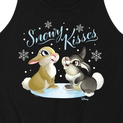 Men's - Disney - Christmas - Snowy Bunny Kisses Graphic Tank Top 1 Men's - Disney - Christmas - Snowy Bunny Kisses Graphic Tank Top