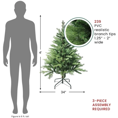Northlight Real Touch™️ Mixed Eden Pine Artificial Christmas Tree - Unlit - 4' 6 Northlight Real Touch™️ Mixed Eden Pine Artificial Christmas Tree - Unlit - 4' - Image 6