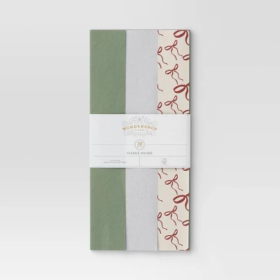 30ct Christmas Tissue Paper Red/White/Green- Wondershop™ 2 30ct Christmas Tissue Paper Red/White/Green- Wondershop™ - Image 2