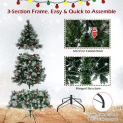 Costway 7 FT Pre-Lit Artificial Christmas Tree Hinged With Pine Needles 400 LED Lights 11 Costway 7 FT Pre-Lit Artificial Christmas Tree Hinged With Pine Needles 400 LED Lights -Northlight Sale Store GUEST 420eb605 cbff 4e83 8d5a 8ab69e7b15c6