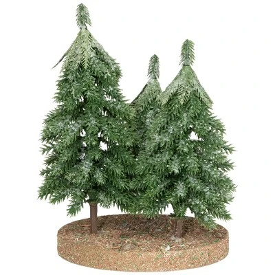 Northlight Icy Downswept Pine Trio Of Trees Christmas Decoration - 8" - Unlit 3 Northlight Icy Downswept Pine Trio Of Trees Christmas Decoration - 8" - Unlit - Image 3
