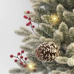 3.5' Pre-Lit Potted Flocked Balsam Artificial Christmas Tree With Berries And Pine Cones - Wondershop™ 5 3.5' Pre-Lit Potted Flocked Balsam Artificial Christmas Tree With Berries And Pine Cones - Wondershop™ -Northlight Sale Store GUEST 42e75aed af8e 414b a76d 7640a3783217