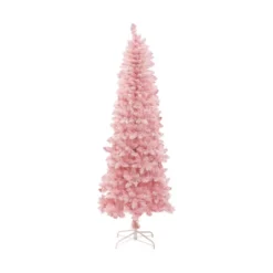 LuxenHome 6Ft Pink Pencil Artificial Tree With Warm White Lights And 8 Light Functions -Northlight Sale Store GUEST 43005535 159d 4ca9 b5c0 df8e904ca457