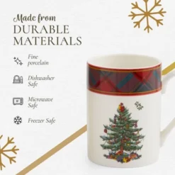 Spode Christmas Tree Tartan 10oz Mug & 8" Tray Set (3-Piece Set) - Festive Porcelain Mugs With Melamine Tray, Dishwasher & Microwave Safe 8 Spode Christmas Tree Tartan 10oz Mug & 8" Tray Set (3-Piece Set) - Festive Porcelain Mugs With Melamine Tray, Dishwasher & Microwave Safe -Northlight Sale Store GUEST 437fdf60 072b 4547 8396 f1f1e47fd8a8