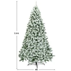 Costway 7.5FT Snow Flocked Artificial Christmas Tree Hinged W/1346 Tip And Foldable Base 11 Costway 7.5FT Snow Flocked Artificial Christmas Tree Hinged W/1346 Tip And Foldable Base -Northlight Sale Store GUEST 4395ace6 1459 4866 b402 59eedc90c2ce