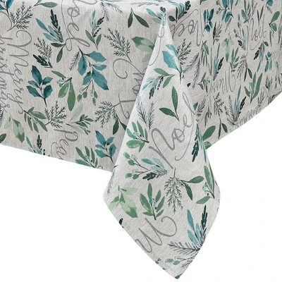 Elrene Seasons Greetings Holiday Fabric Tablecloth - Elrene Home Fashions 3 Elrene Seasons Greetings Holiday Fabric Tablecloth - Elrene Home Fashions - Image 3