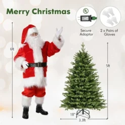 Costway 5/6/7 FT Pre-Lit Christmas Tree Hinged With 250/350/470 Multi-color Lights 14 Costway 5/6/7 FT Pre-Lit Christmas Tree Hinged With 250/350/470 Multi-color Lights -Northlight Sale Store GUEST 4505f3a7 253f 4275 baaf ff3c2ad28fce