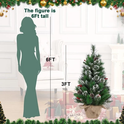 Christmas Tree With 78 Multi-Color Lights, 3 Ft Pre-Lit Artificial Christmas Decoration 1 Christmas Tree With 78 Multi-Color Lights, 3 Ft Pre-Lit Artificial Christmas Decoration