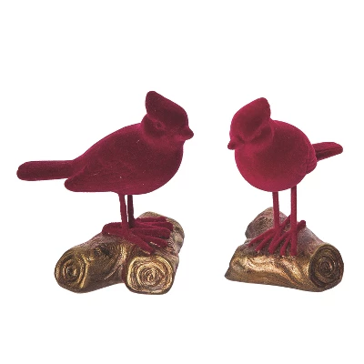 Transpac Resin Flocked Cardinal Decor Set Of 2 Christmas Home Decorations For Festive Holiday Cheer 1 Transpac Resin Flocked Cardinal Decor Set Of 2 Christmas Home Decorations For Festive Holiday Cheer