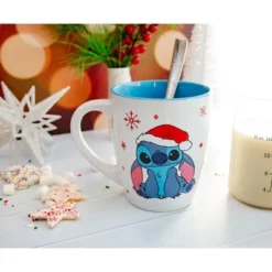 Silver Buffalo Disney Lilo & Stitch Santa Hat Jumbo Curved Ceramic Latte Mug | Holds 25 Ounces -Northlight Sale Store GUEST 49406958 613e 4ae9 8f66 b2e491ab7cd4