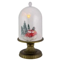 Northlight LED Lighted Snowing Musical Retro Truck Under Cloche Christmas Decoration - 13.5" -Northlight Sale Store GUEST 4b67133b f954 4aa7 b0f5 7dfa8ea24344