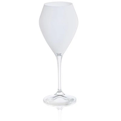 Classic Touch Set Of 6 White V-Shaped Wine Glasses With Clear Stem 1 Classic Touch Set Of 6 White V-Shaped Wine Glasses With Clear Stem