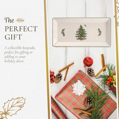 Spode Christmas Tree 14-Inch Rectangular Sandwich Tray, Porcelain Serving Platter - Tableware With Festive Charm, Dishwasher, Microwave, Freezer Safe 6 Spode Christmas Tree 14-Inch Rectangular Sandwich Tray, Porcelain Serving Platter - Tableware With Festive Charm, Dishwasher, Microwave, Freezer Safe - Image 6