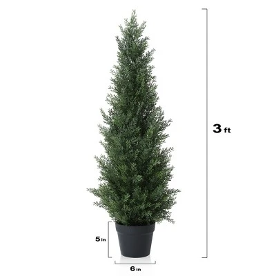 DR.Planzen 3-5FT Artificial Cedar Tree Indoor/Outdoor UV Protection Pre Potted Fake Tree For Decor, Perfect Housewarming Gift 1Pack 5 DR.Planzen 3-5FT Artificial Cedar Tree Indoor/Outdoor UV Protection Pre Potted Fake Tree For Decor, Perfect Housewarming Gift 1Pack - Image 5