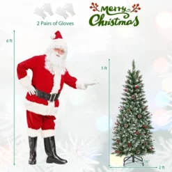 Costway 5 FT Pre-Lit Artificial Christmas Tree With 408 Snowy Branch Tips 250 LED Lights -Northlight Sale Store GUEST 4e2eec6f 3e42 44e1 bc6d acd126d5f291