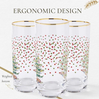 Spode Christmas Tree 15 Fl. Oz. Highball Glass (Set Of 4), Polka Dot - Classic Highball Glasses & Barware, Cocktail Glasses For Mixed Drinks 5 Spode Christmas Tree 15 Fl. Oz. Highball Glass (Set Of 4), Polka Dot - Classic Highball Glasses & Barware, Cocktail Glasses For Mixed Drinks - Image 5