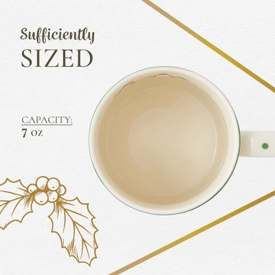 Spode Christmas Tree Mug Set Of 4 - 9oz Ceramic - Microwave, Oven, Freezer & Dishwasher Safe - Festive Holiday Coffee Tea Cup 6 Spode Christmas Tree Mug Set Of 4 - 9oz Ceramic - Microwave, Oven, Freezer & Dishwasher Safe - Festive Holiday Coffee Tea Cup - Image 6