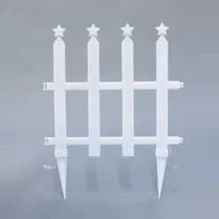 LuxenHome 8-Piece Light Show Star-Topped Fence Design Outdoor Decoration White 16 LuxenHome 8-Piece Light Show Star-Topped Fence Design Outdoor Decoration White -Northlight Sale Store GUEST 51da814c 7934 4c8c a6f7 0187c491e193