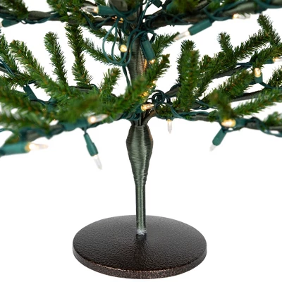 Northlight Alpine Coral Artificial Christmas Tree With Metal Base - 3' - Clear Lights 9 Northlight Alpine Coral Artificial Christmas Tree With Metal Base - 3' - Clear Lights - Image 9